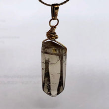 Load image into Gallery viewer, Smoky Quartz 14KGF Wire Wrap Crystal | 1 3/4" Long | Smoky clear | 1 Pendant