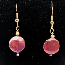 Load image into Gallery viewer, Rusty/Red 12mm Freshwater Pearl and 14k Gold Filled Earrings 307277A - PremiumBead Alternate Image 10