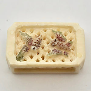 All A Flutter Butterfly Waterbuffalo Bone Box Pendant Bead 10755A - PremiumBead Alternate Image 3