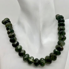 Load image into Gallery viewer, Natural Graduated Green Rutilated Faceted Quartz Rondelle Bead Strand | 16" | - PremiumBead Alternate Image 3