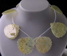 Load image into Gallery viewer, 8 Druzy Green Prehnite 36x36mm Briolette Beads 10458C - PremiumBead Alternate Image 2