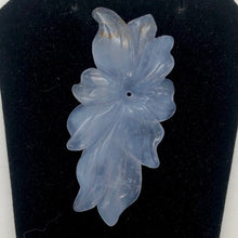 Load image into Gallery viewer, 33.2cts Hand Carved Blue Chalcedony Flower Bead | 51x26x4mm | - PremiumBead Alternate Image 2