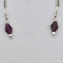 Load image into Gallery viewer, Amazing Diamond-shaped Pyrope Garnet & Sterling Silver Earrings | 7/8" long | - PremiumBead Primary Image 1