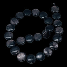 Load image into Gallery viewer, Silver Mirrors Hypersthene 15mm Disc Bead Strand for Jewelry Making 107425