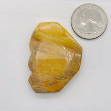 Load image into Gallery viewer, Fossilized Wood Irregular Flat Briolette | 46x36x7mm | Tan/White| 1 Pendant Bead