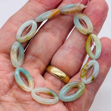 Load image into Gallery viewer, 6 Picture Frame Amazonite 20mm Oval Beads 9368C