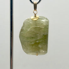 Load image into Gallery viewer, Kunzite Hiddenite Crystal 14K Gold Filled Pendant| 1 1/2" Long|Green | 1 Pendant