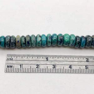 Gorgeous Blue Green Gemstone Beads Rondelle 8" Strand of Chrysoprase 8x4mm - PremiumBead Alternate Image 2