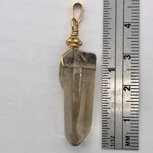 Load image into Gallery viewer, Smoky Quartz 14KGF Wire Wrap Crystal | 1 3/4" Long | Smoky clear | 1 Pendant
