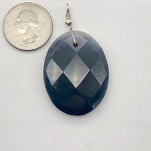 Load image into Gallery viewer, Onyx Faceted Sterling Silver Oval Pendant | 2 1/4" Long | Black |