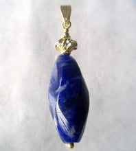 Load image into Gallery viewer, Super Sexy! Twisted Oval Taper Blue Sodalite & 14Kgf Pendant! 506770A - PremiumBead Alternate Image 2