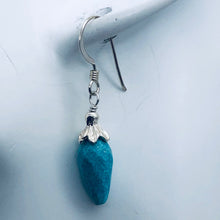 Load image into Gallery viewer, Charming Designer Natural Untreated Kingman Turquoise Earrings Sterling Silver - PremiumBead Alternate Image 4