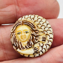 Load image into Gallery viewer, Cozy Hand Carved Mermaid Centerpiece Bead 4830H