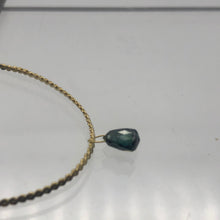 Load image into Gallery viewer, 0.8cts Blue Diamond Briolette 18K Gold Pendant - PremiumBead Alternate Image 9