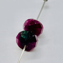 Load image into Gallery viewer, Ruby 6ct Faceted Parcel Rondelle Beads | 8x5 to 8x4mm | Red | 2 Beads |