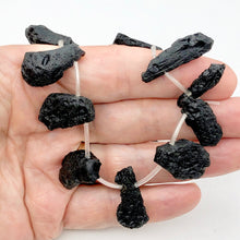 Load image into Gallery viewer, Tektite Natural Pendant Bead Strand | 33x25x15 to 26x8x7mm |18 Beads |