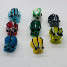 Load image into Gallery viewer, Lampwork Froggie Parcel of Frogs | 15x10x8 mm | Multi-color | 8 Beads |