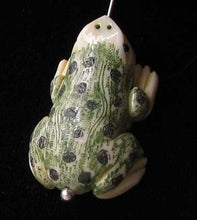 Load image into Gallery viewer, Hoppin' Hand Carved Frog Centerpiece Bead 4830A - PremiumBead Primary Image 1
