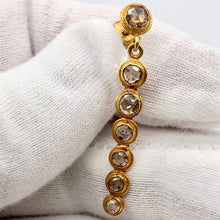 Load image into Gallery viewer, Solid 18K Natural, Untreated 14 Mine-Cut Or Rose Cut Diamond Earrings 6523 - PremiumBead Alternate Image 9