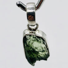 Load image into Gallery viewer, Moldavite Sterling Silver Drop | 1 1/8" Long | Green | 1 Pendant |