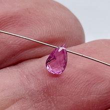 Load image into Gallery viewer, Sapphire Faceted .56ct Briolette | 6x4mm | Pink | 1 Bead |