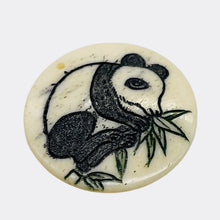 Load image into Gallery viewer, Koala Round Pendant Bead | 25x4mm | Black Green White | 1 Bead |