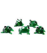 Load image into Gallery viewer, 6 Ribbit Hand Made Glass Lampwork Frog Beads 008478