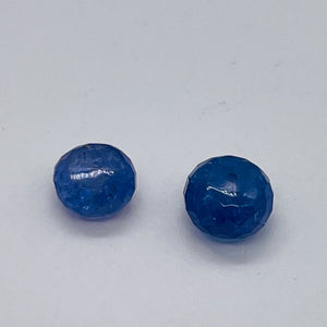 Tanzanite Smooth Rondelle AAA 4.3tcw Beads | 7 to6x3mm | Blue | 2 Beads |