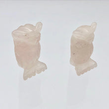 Load image into Gallery viewer, 2 Wisdom Carved Rose Quartz Owl Beads | 21.5x12x9.5mm | Pink - PremiumBead Alternate Image 2
