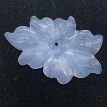 Load image into Gallery viewer, 14.4cts Exquisitely Hand Carved Blue Chalcedony Flower Pendant Bead - PremiumBead Alternate Image 2