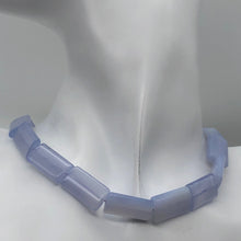 Load image into Gallery viewer, Blue Chalcedony Flat Rectangle Bead Strand | 21x12x5.5 | Blue | 20 Beads |