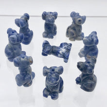 Load image into Gallery viewer, Faithful 2 Sodalite Hand Carved Dog Beads | 20x12x10mm | Blue/Grey - PremiumBead Alternate Image 10