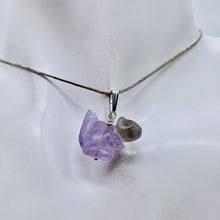 Load image into Gallery viewer, Just Nuts! Bi-Colored Amethyst Squirrel and Sterling Silver Pendant 509279AMS