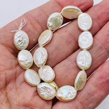 Load image into Gallery viewer, 3 Gorgeous Oval Freshwater Coin Pearls 3913