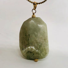 Load image into Gallery viewer, Kunzite14K Gold Filled Pendant Hexagonal Pendant | 1 3/4" Long | Green | 1 Pendant