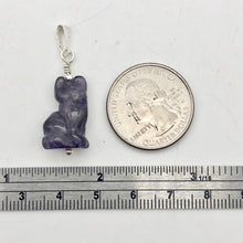 Load image into Gallery viewer, Adorable! Amethyst Cat Sterling Silver Pendant