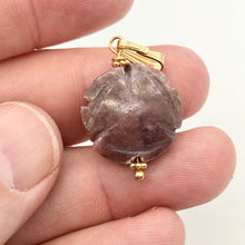 Load image into Gallery viewer, Pretty in Pink! Rhodonite Rose and 14K Gold FilledPendant | 20mm | 1.5" Long - PremiumBead Alternate Image 11