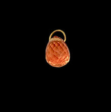 Load image into Gallery viewer, Fiery Orange Sapphire 18K Briolette Bead Pendant | 5x4mm | .7 ct |