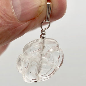 Quartz Flower Pendant Necklace | Semi Precious Stone Jewelry | Silver Pendant - PremiumBead Alternate Image 3