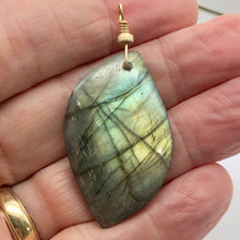 Load image into Gallery viewer, Labradorite 14K Gold Filled Drop Pendant | 1 3/8" Long | Blue Green |