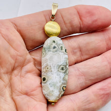 Load image into Gallery viewer, Ocean Jasper 14K Gold Filled Long | 2 3*4" Long | White/Gold | 1 Pendant |