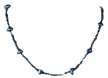 Load image into Gallery viewer, Hematite and Peacock Freshwater Pearl Sterling Silver 22 inches Necklace 200020