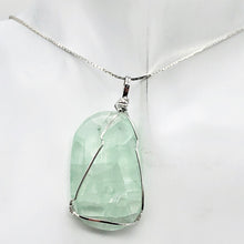 Load image into Gallery viewer, 21 Gram Green Fluorite Silver Wire-Wrapped Pendant | 2" Long |