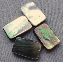 Load image into Gallery viewer, 4 Tahitian Mop Shell Flat Rectangle Beads 4380 - PremiumBead Primary Image 1