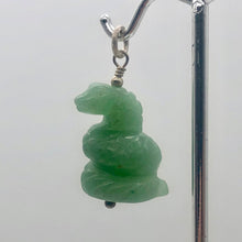 Load image into Gallery viewer, Ss! Carved Aventurine Snake & Sterling Silver Pendant