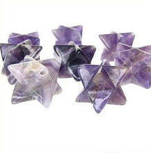 Load image into Gallery viewer, Kabbalah 2 Carved Amethyst Merkabah Star Beads 9288Am | 25x15x15mm | Purple - PremiumBead Alternate Image 2