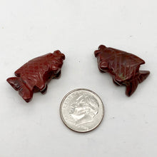 Load image into Gallery viewer, Carved Jasper Koi Fish Figurine Worry Stone | 23x11x5mm | red - PremiumBead Alternate Image 3