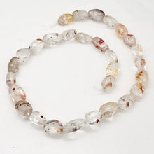 Load image into Gallery viewer, Lodalite Nugget Bead Strand | 15x12x10 to 15x11x9mm | Clear/Gold | 26 Bead(s) |
