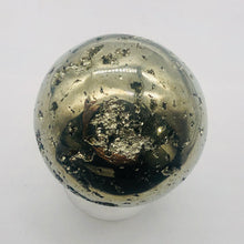 Load image into Gallery viewer, Pyrite Scry Crystal Round | Golden | 1 Sphere | | 45mm | 219g |