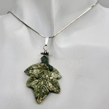 Load image into Gallery viewer, Ryolite RainForest Jasper Leaf 14K Gold Filled| 1.75 |Green/White/Gold|1 Pendant